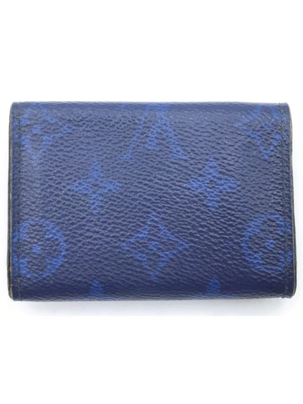 Louis Vuitton Taigarama Discovery Compact Wallet Trifold Blue
